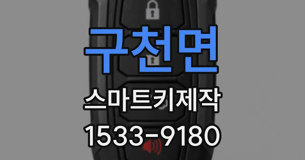 구천면 스마트키제작