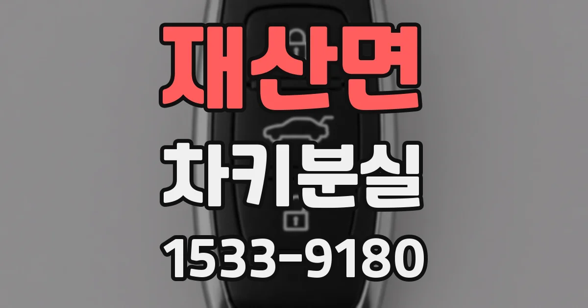 재산면 차키분실