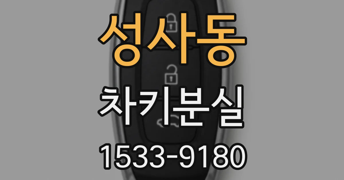 성사동 차키분실