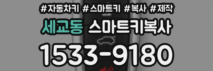 세교동 스마트키복사