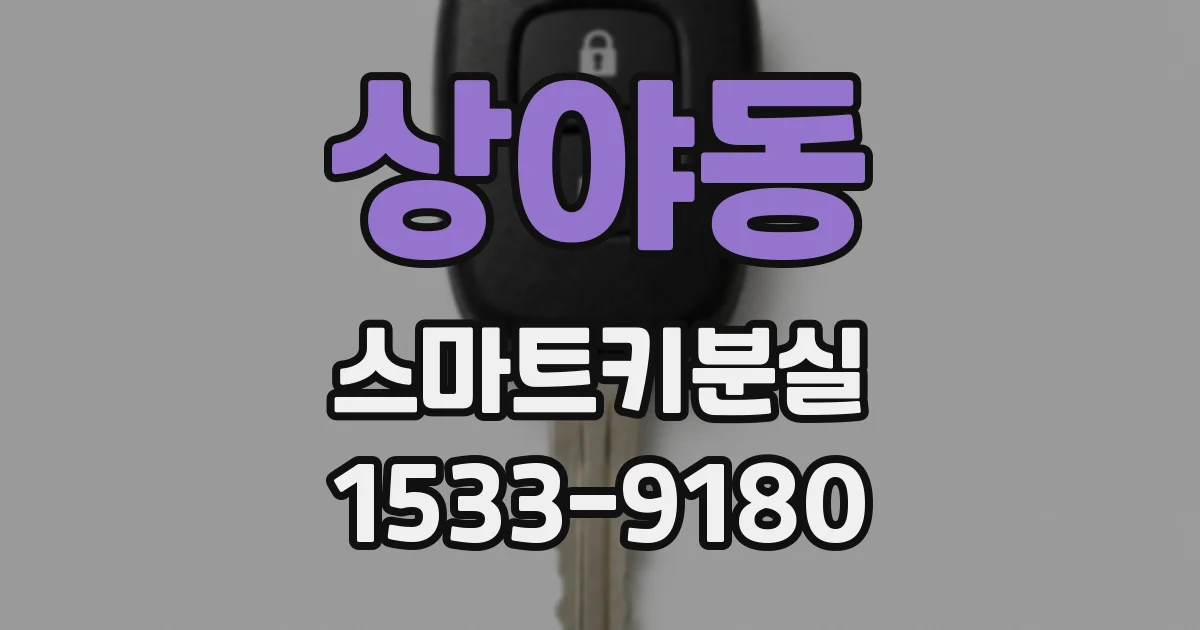 상야동 스마트키분실
