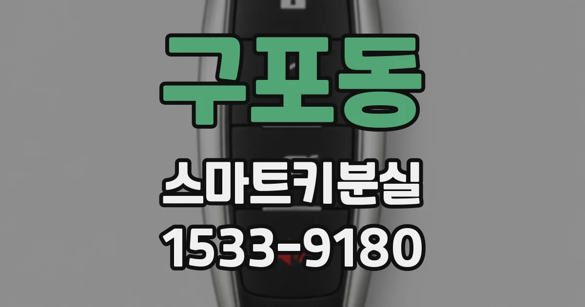 구포동 스마트키분실