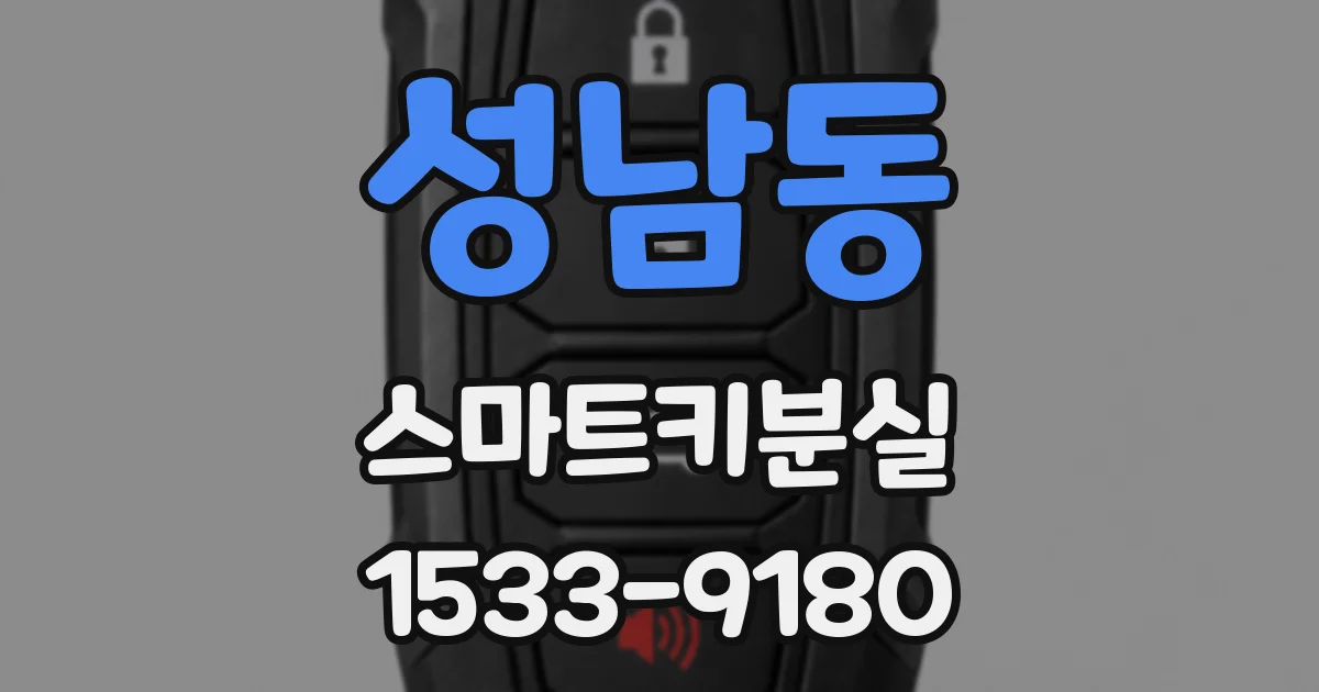 성남동 스마트키분실