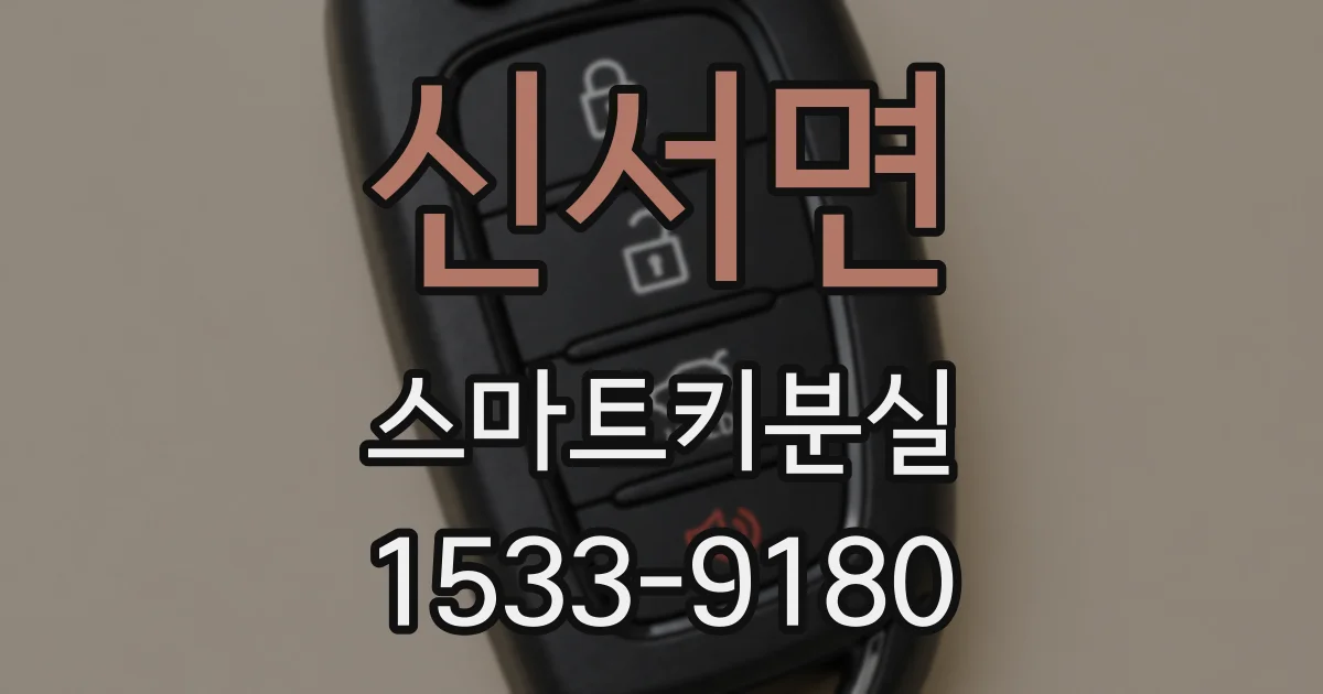신서면 스마트키분실