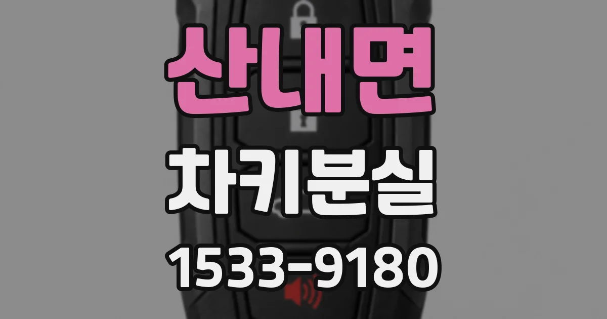 산내면 차키분실