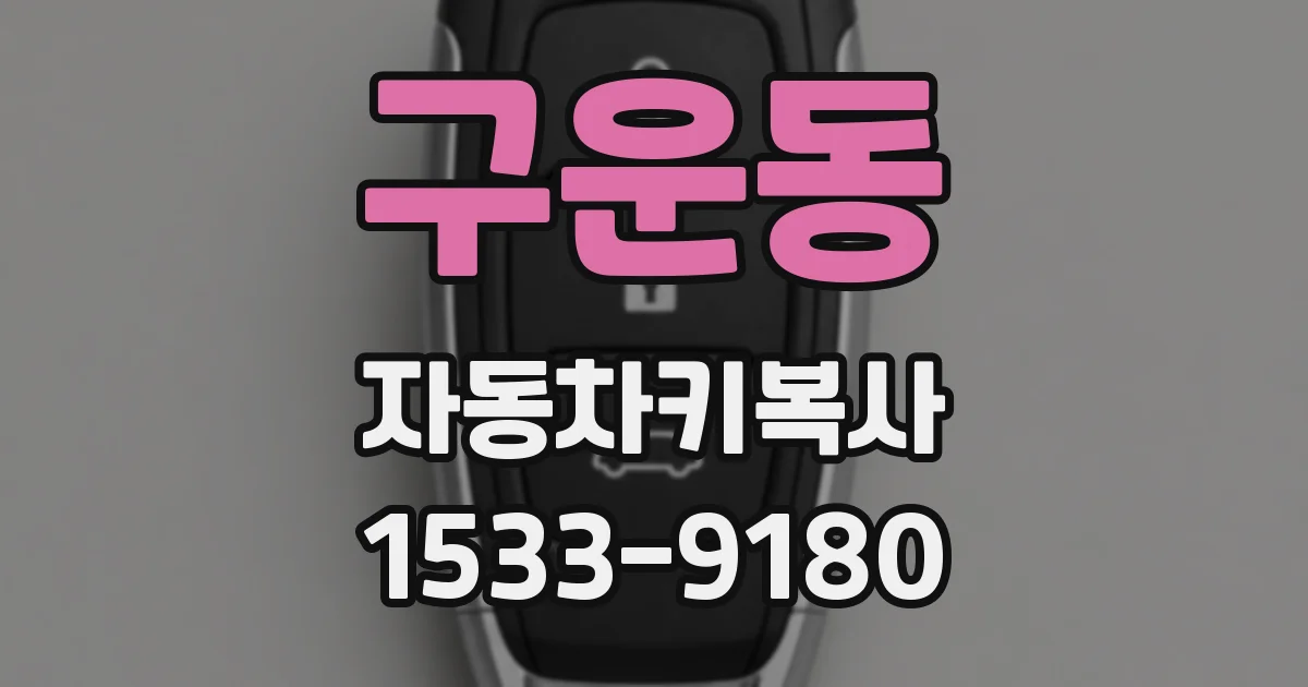 구운동 자동차키복사