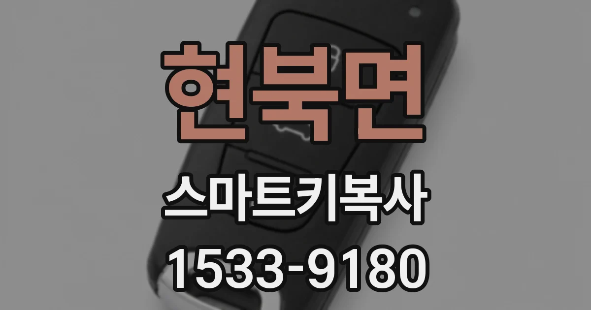 현북면 스마트키복사