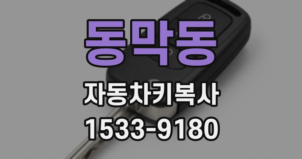 동막동 자동차키복사