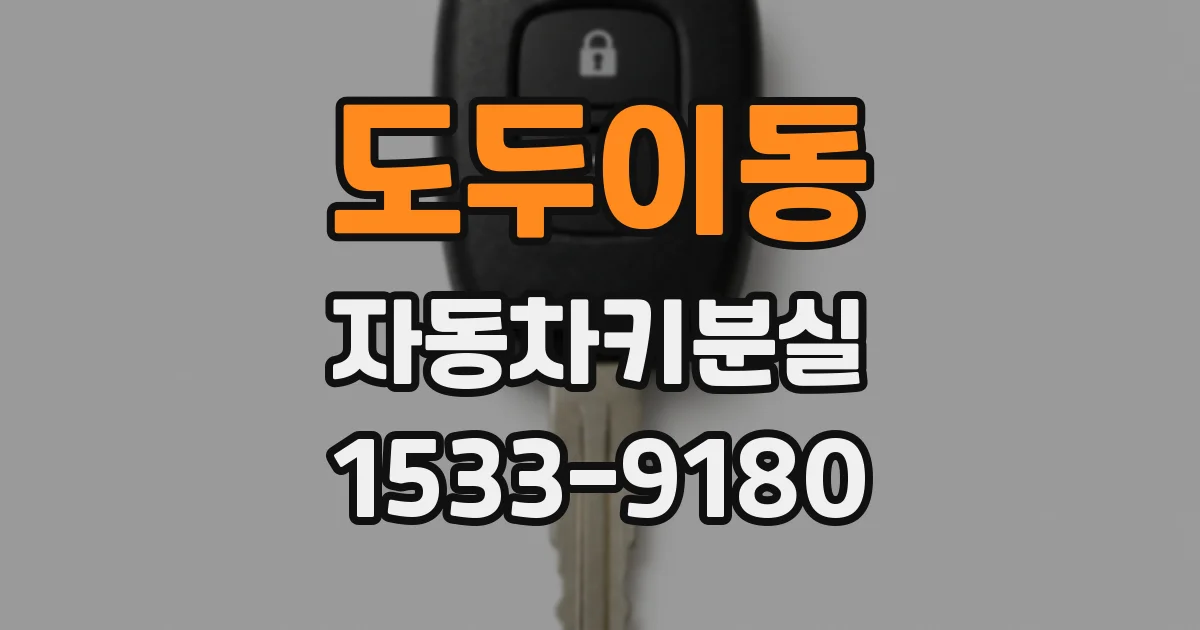 도두이동 자동차키분실