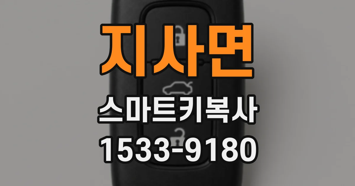 지사면 스마트키복사