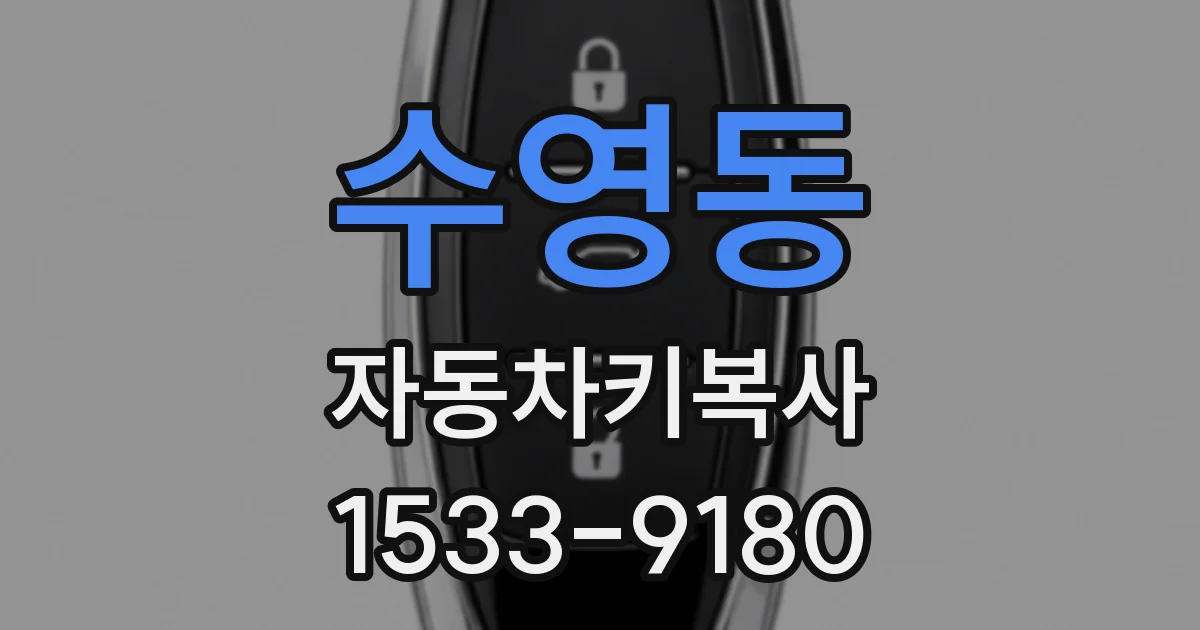 수영동 자동차키복사