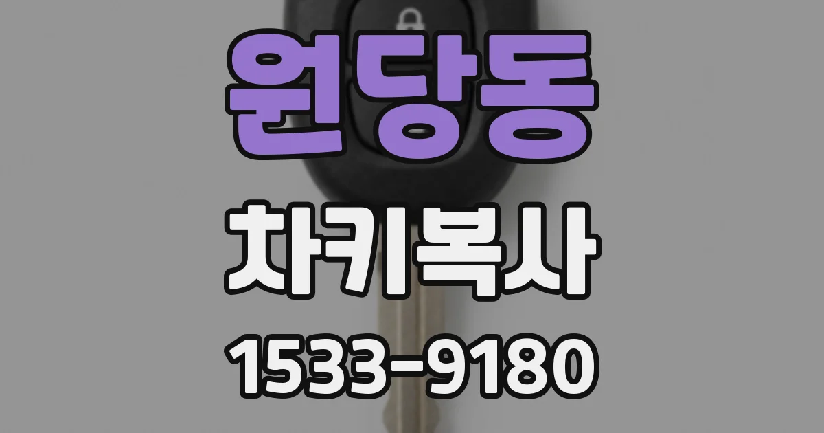 원당동 차키복사
