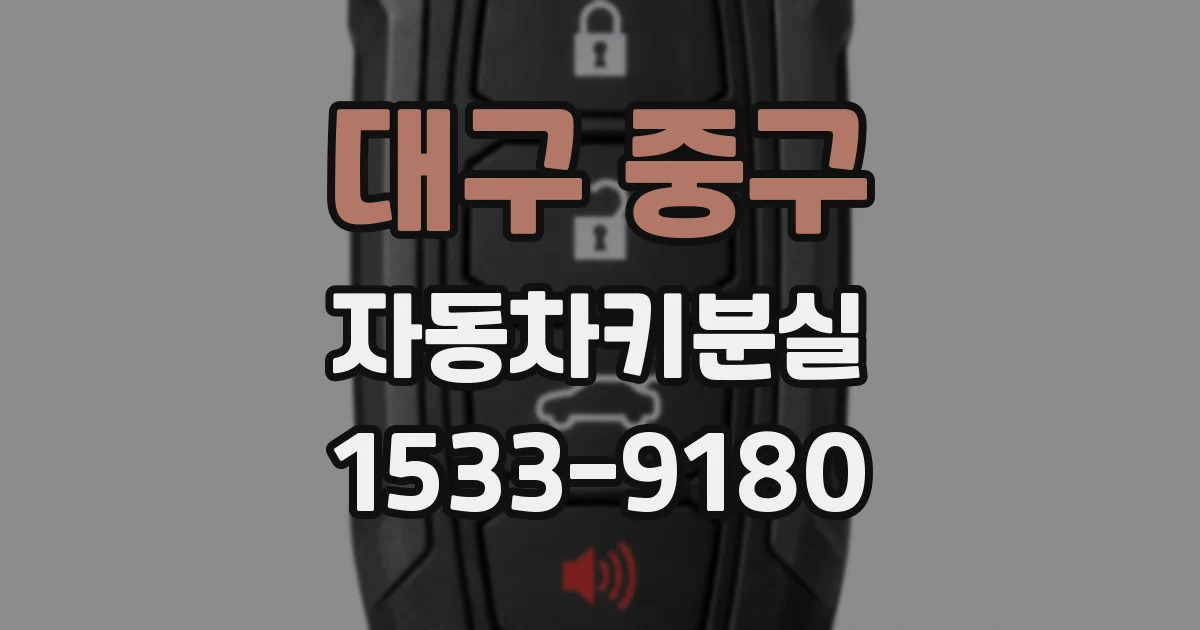 대구 중구 자동차키분실