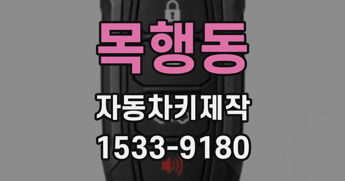 목행동 자동차키제작