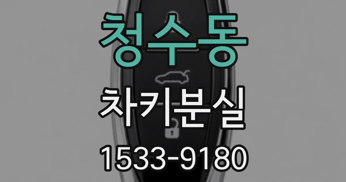 청수동 차키분실