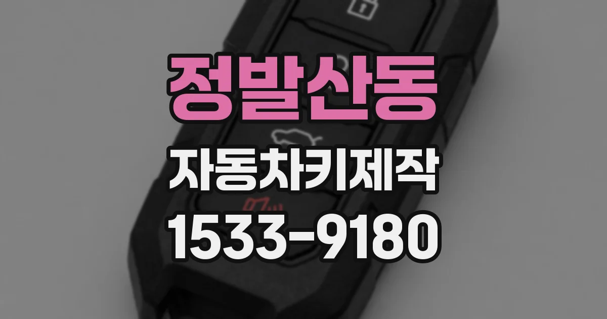 정발산동 자동차키제작