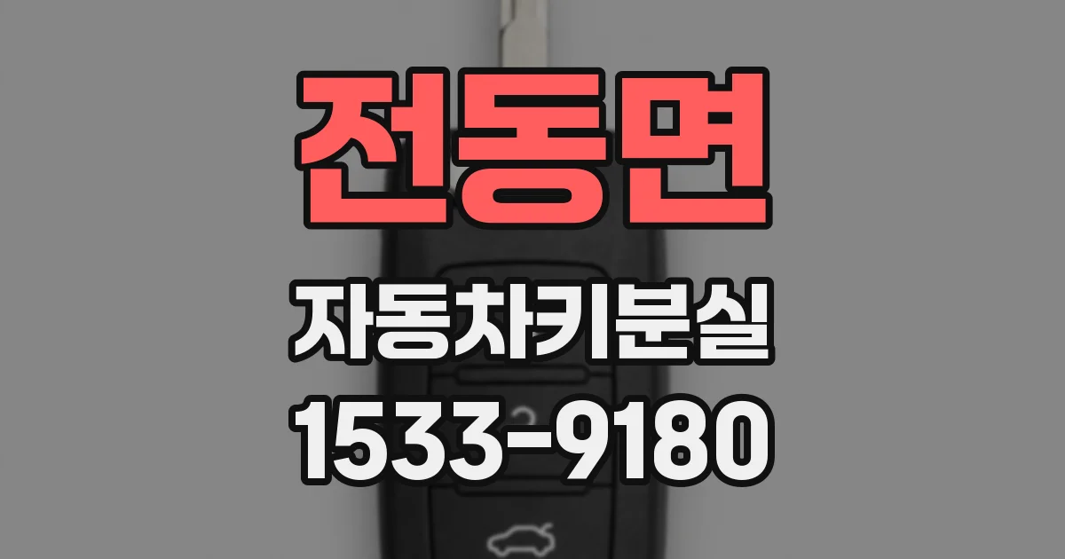 전동면 자동차키분실
