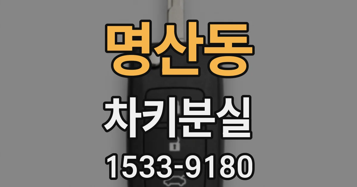 명산동 차키분실