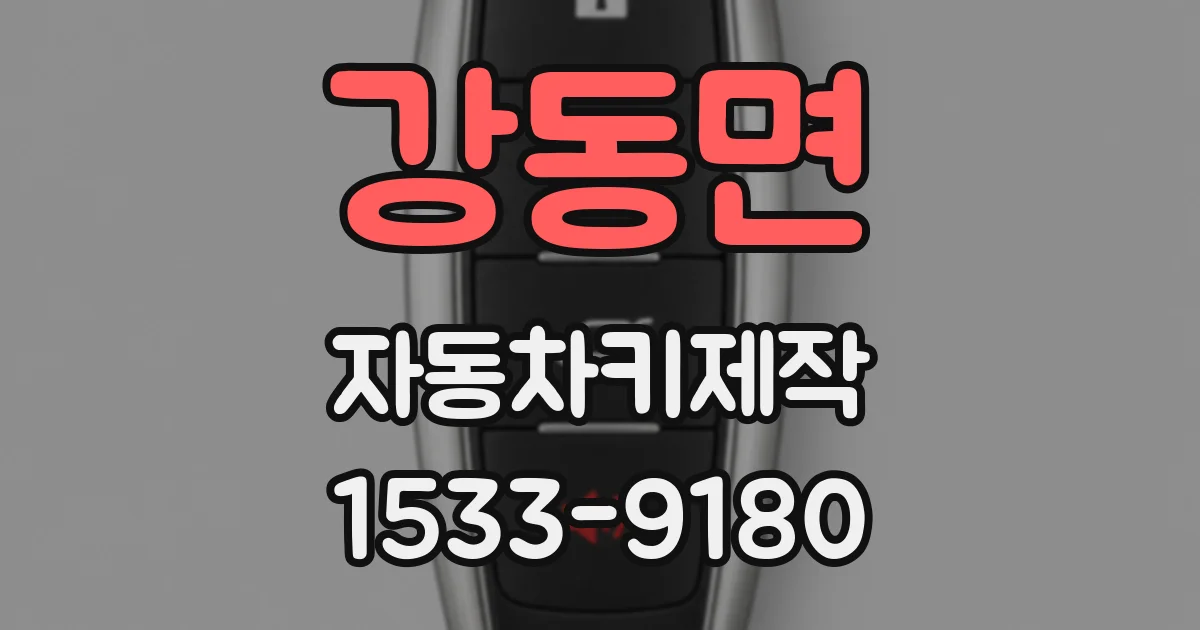 강동면 자동차키제작