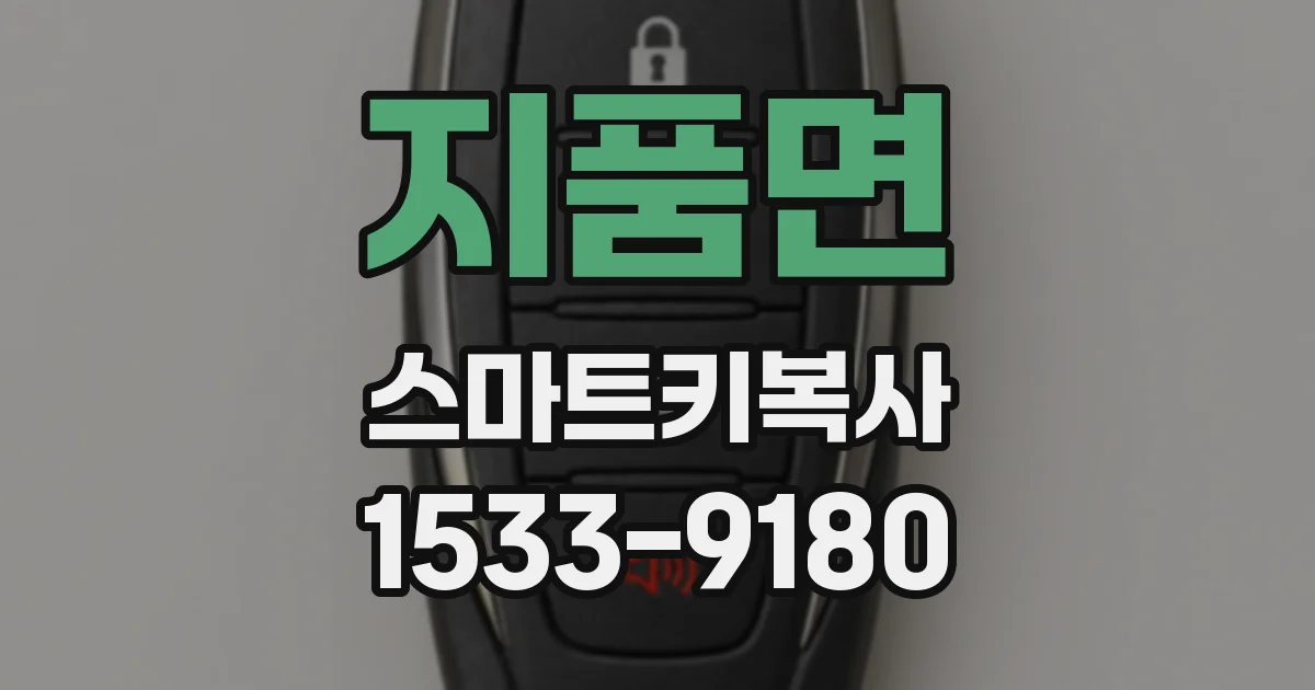 지품면 스마트키복사