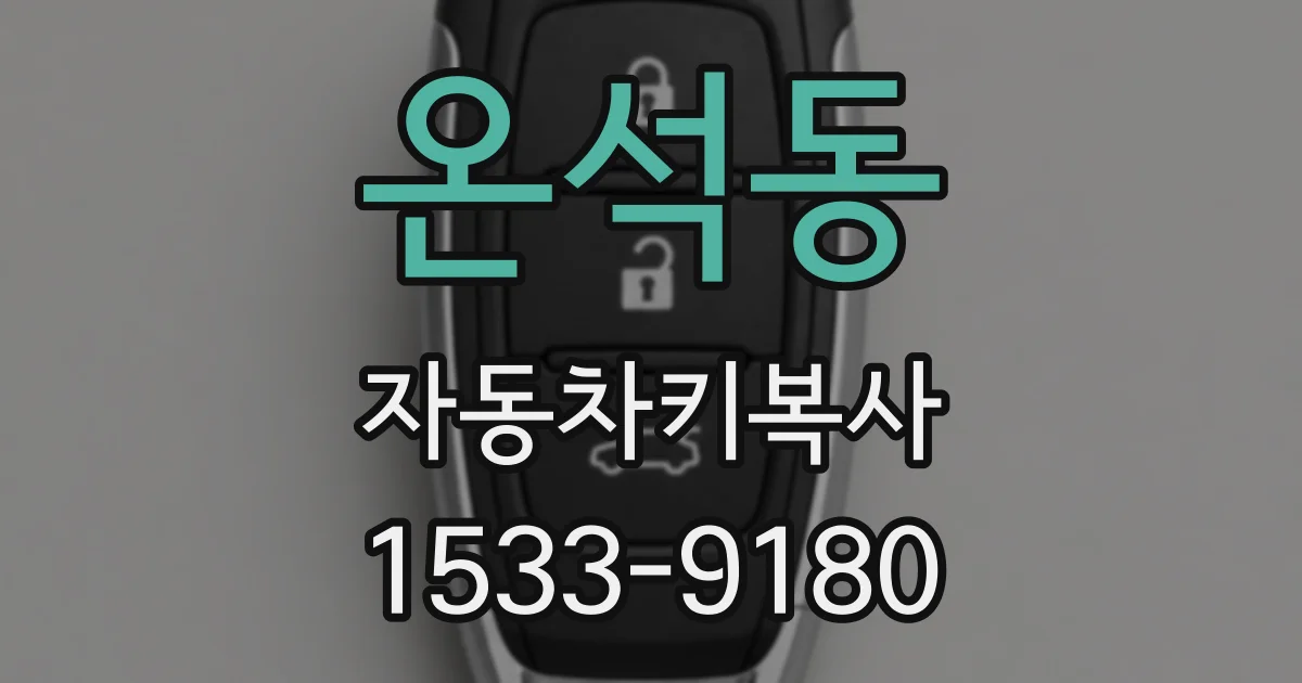 온석동 자동차키복사