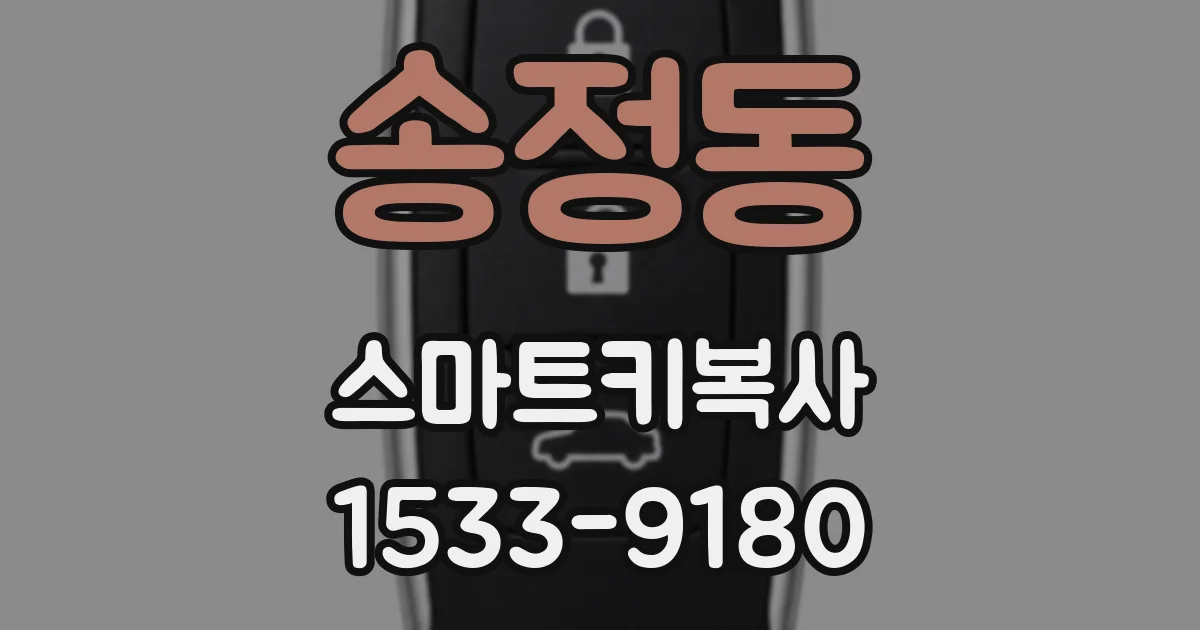 송정동 스마트키복사