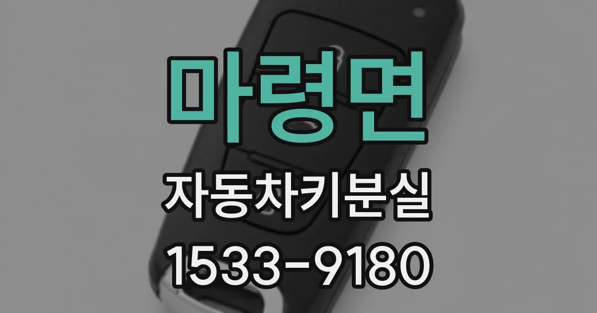 마령면 자동차키분실