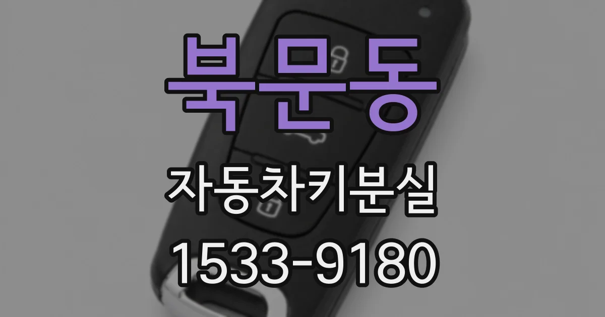 북문동 자동차키분실