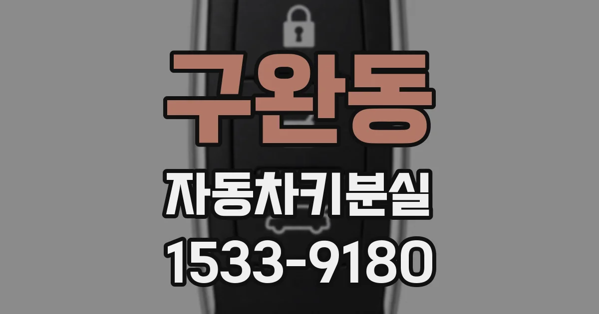 구완동 자동차키분실