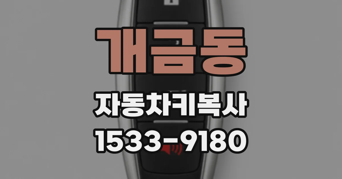 개금동 자동차키복사