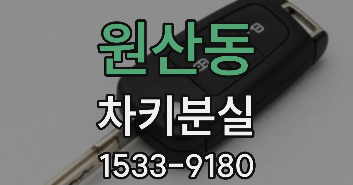 원산동 차키분실
