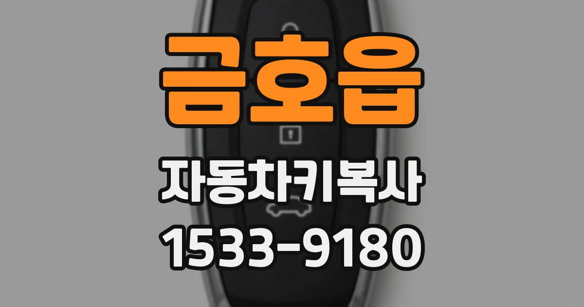 금호읍 자동차키복사