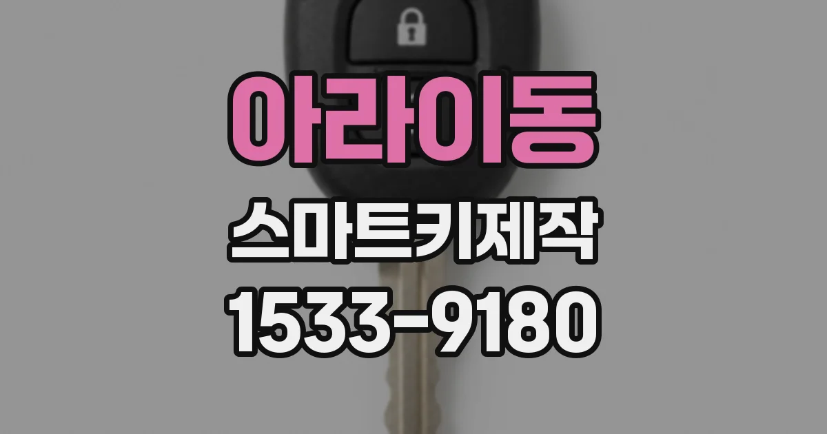 아라이동 스마트키제작