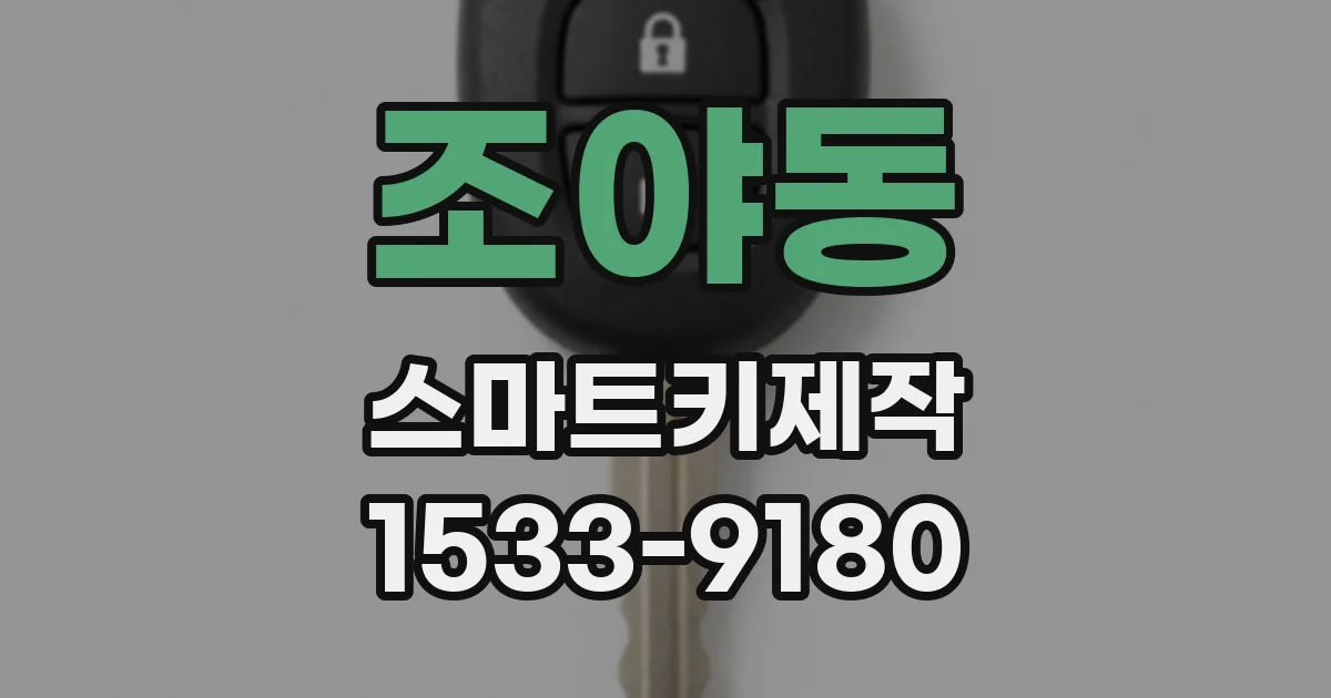 조야동 스마트키제작