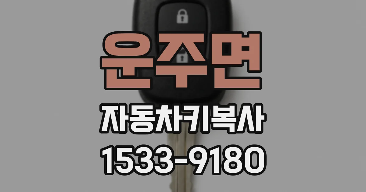 운주면 자동차키복사