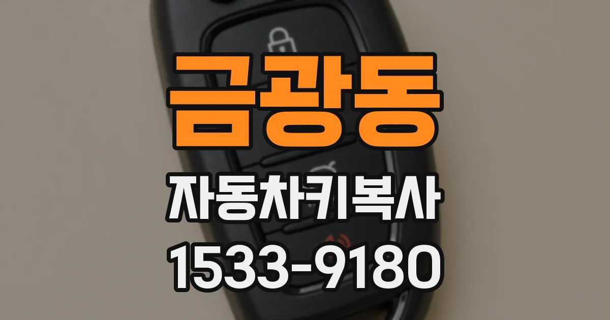 금광동 자동차키복사