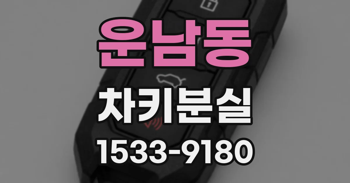 운남동 차키분실