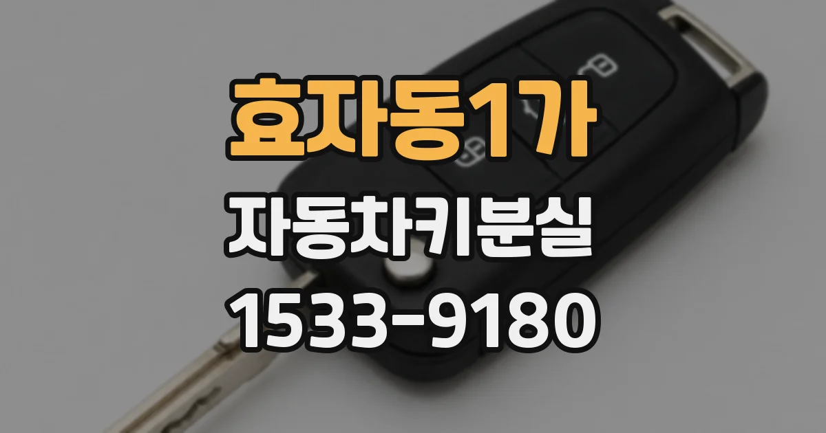 효자동1가 자동차키분실