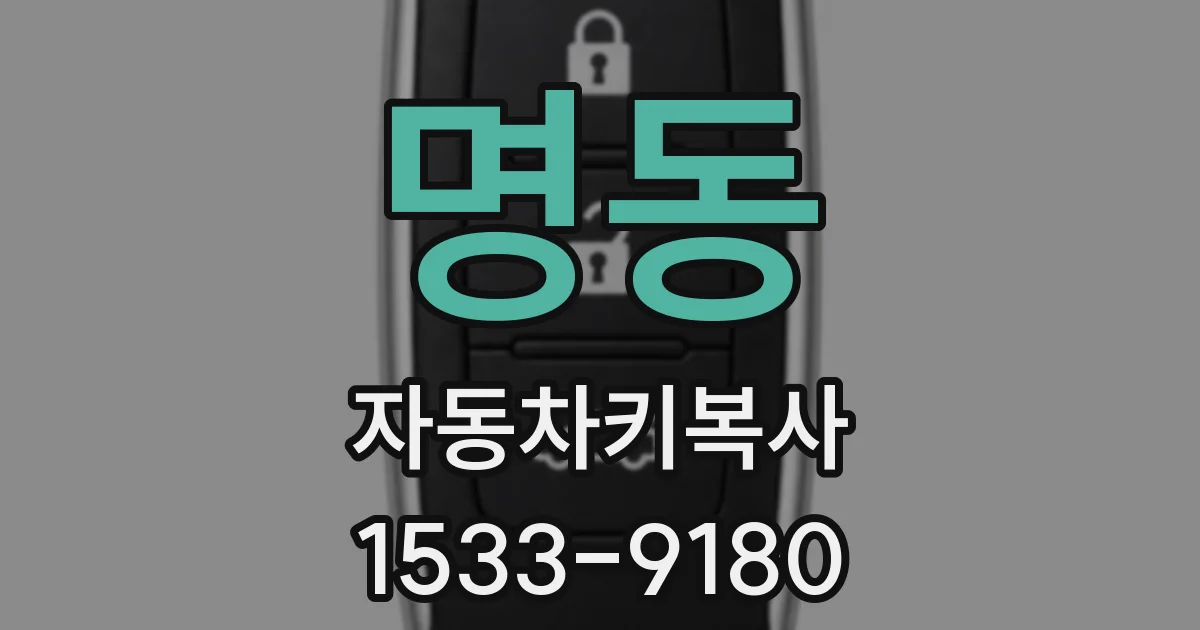 명동 자동차키복사