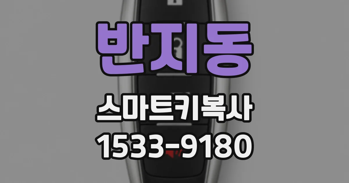 반지동 스마트키복사