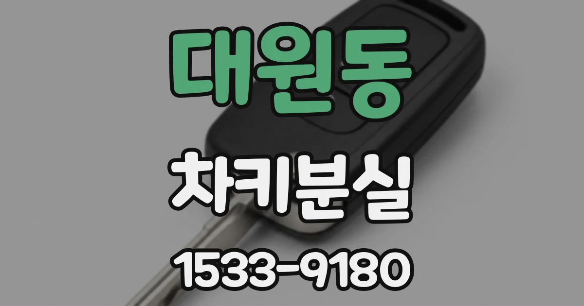 대원동 차키분실