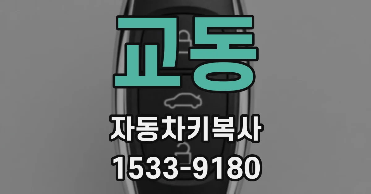 교동 자동차키복사