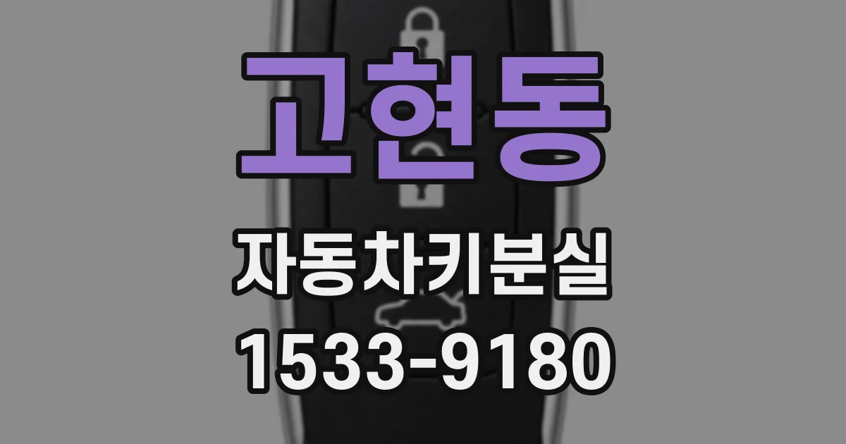 고현동 자동차키분실