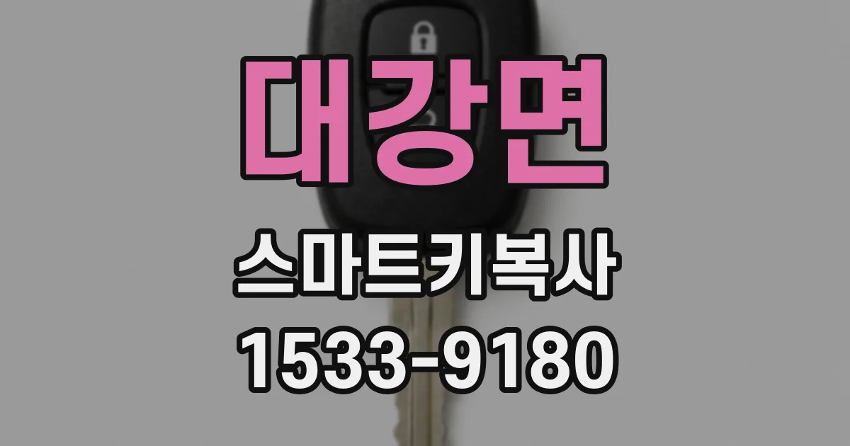 대강면 스마트키복사