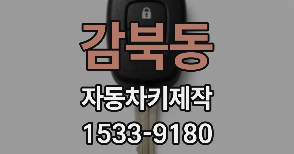 감북동 자동차키제작