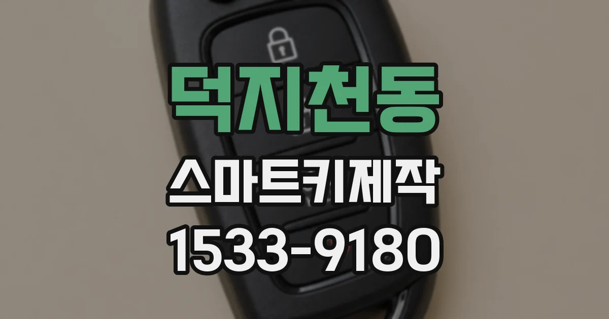 덕지천동 스마트키제작