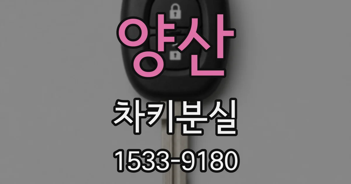 양산 차키분실