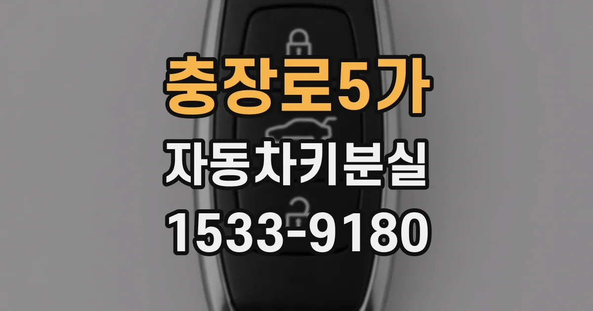 충장로5가 자동차키분실