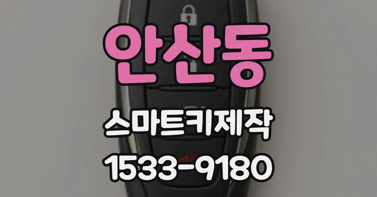 안산동 스마트키제작