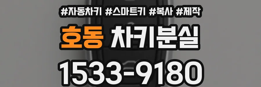 호동 차키분실